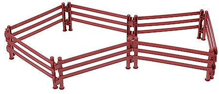 BEBEMOKO Miniatur-Zaun, Bauernhof-Modell-Dekoration zum Spielen, kreatives Gartenzaun-Zubehör für fantasievolle Bauernhofszenen und Tiergehege, 20 Stück