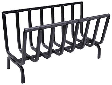 Fonderia Bongiovanni | Brucialegna | porta legna | portalegna da interno | portalegna da esterno | braciere | in ferro per camino e barbecue (cm 56x25x32h)