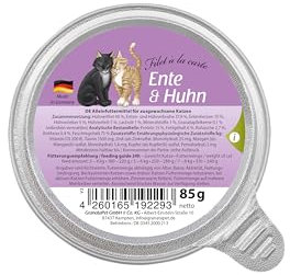 GranataPet Filet à la carte Ente & Huhn, Nassfutter für Katzen, Filet-Stückchen ohne Getreide, Katzenfutter ohne Zuckerzusatz, hoher Fleischanteil, 6 x 85 g
