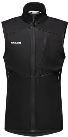 Mammut Ultimate VII SO Vest Men | Outdoor Weste für Herren, Ärmellose Sportweste, Softshell Wanderweste, Gore-Tex Funktionsweste, Atmungsaktiv & Winddicht | Schwarz, M