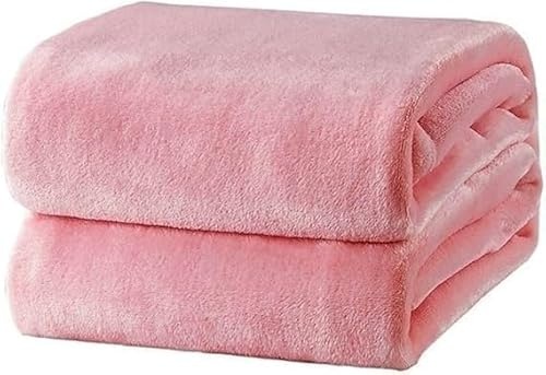 Corredocasa Plaid in Pile Extra Morbido e Soffice con Elegante Trama Scozzese - Leggero e Confortevole - Coperta Perfetta per Divano, Letto (Rosa, Matrimoniale 210x240)