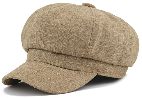 PivotWing Casquette Gavroche Femme Vintage Casquette Femme Coton Lin Beret Casquettes Souple