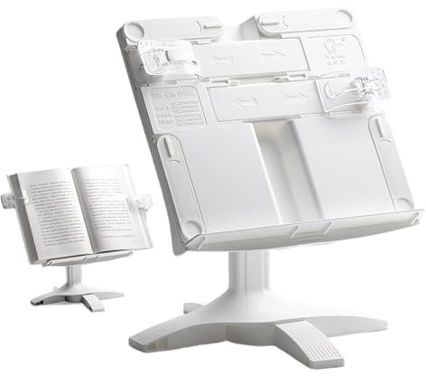 Soporte Para Libros | Soporte Para Libros De Texto | Giratorio Y Ajustable En Altura Para Partituras De Cocina Documentos Agendas Cocina Biblias | Adultos Escuela Portatil Estudiantes