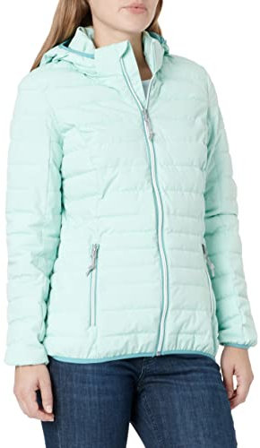 G.I.G.A. DX Damen Casual Funktionsjacke in Daunenoptik mit abzippbarer Kapuze - Uyaka Stripe, eisblau, 34, 34313-000