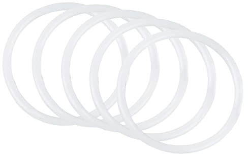 QUARKZMAN 60 x 52 x 4mm Silicone O-ring x 5pz Sigillo cerchio Guarnizione per Guarnizione Idraulica e Rubinetto Flessibile, [Bianco]