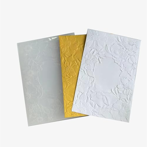 arriettycraft 3D blomram plastpräglingsmappar för korttillverkning eller journalföring av blommor präglingsmapp för pappershantverk