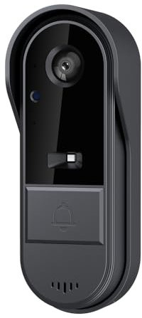 Splenssy Sonnette de porte intelligente sans fil - Caméra vidéo intelligente - Objectif grand angle - Interphone visuel bidirectionnel - Vision nocturne - Réveil à un bouton - Pour villa, maison,