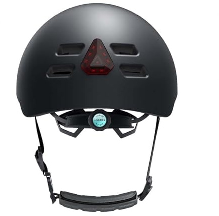 LVSHUOHC Biker Helmet For Men With 1080p Hd Action Camera And Bluetooth, Adult Bike Helmets Multi Mode Headlights And Warning Taillights, Unisex,black