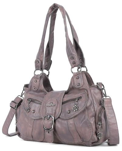 Angel Kiss Hobo-Taschen für Damen, veganes Leder, Schultertaschen und Handtaschen, geräumige Tragetasche, Geldbörse mit Crossbody-Gurt, Pink, 13.7L * 8.6H * 5.1W
