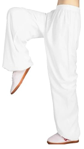 XUHCLY Tai Chi Pants,Wing Chun Tai Chi Loose Pant for Men Women,Kung Fu Trousers,Martial Arts Pants with Pockets(Size:XL,Color:B)