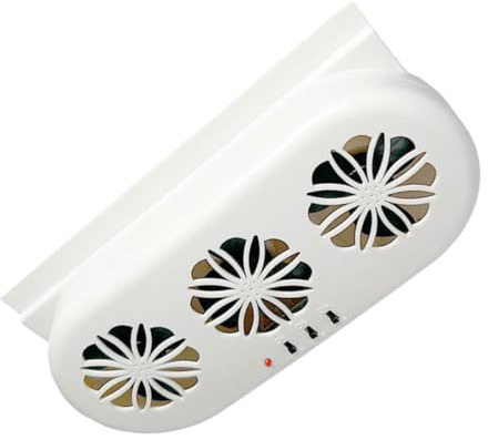 AKOOSY USB-bilfläkt för fönster, elektrisk frånluftsfläkt med luftutlopp, solkylare, för fordon, lätt att installera, vit