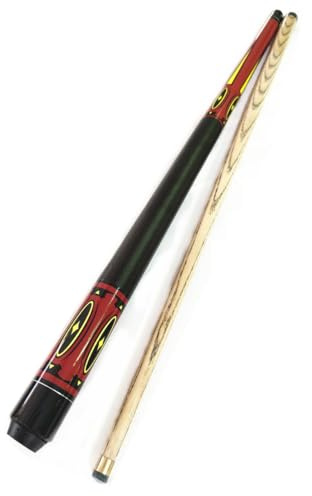 YRCHang Billard Queue 120CM, 2 Stück 1/2 Hartholz 10mm Spitze Snooker Shorty Queue Für Kinder, Jugendliche, Erwachsene, Ideal Für Enge Räume Und Jugendliche(Color:Rot)