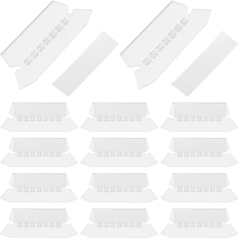 HOODANCOS Pestañas de Índice para Carpetas Colgantes Transparentes 30x77 Mm, 100 Unidades de Etiquetas Insertables de Plástico para Organización de Archivos en Oficina y Escuela