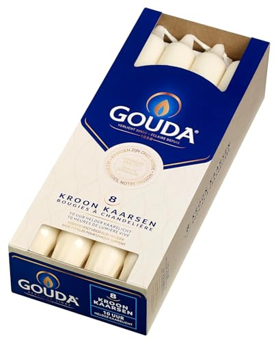 Gouda Kronljus Elfenben 240/24, 8 styck