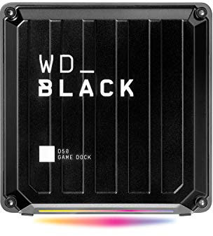 WD_BLACK D50 2TB Game Dock with Ultra-fast NVMe SSD up to 3000 MB/s Customizable RGB lighting with Thunderbolt 3 Connectivity