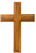 Anwangda Croce in legno, da parete, in rovere massiccio, da appendere, decorazione per cresima, nascita, comunione, battesimo, pittura, decorazione (albicocca)
