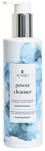 ICHIGO POWER CLEANSER. Gel limpiador facial para pieles grasas y pieles mixtas. Limpieza facial mujer. Limpiador facial hombre. Kit limpieza facial. Jabon facial.