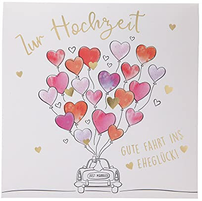 Depesche 0011694-044 Pop-up Glückwunschkarte zur Hochzeit Klappkarte mit Musik, Lichtelementen und einem originellen Spruch, Geburtstagskarte inkl. Umschlag, Format 15,5 x 15,5 cm