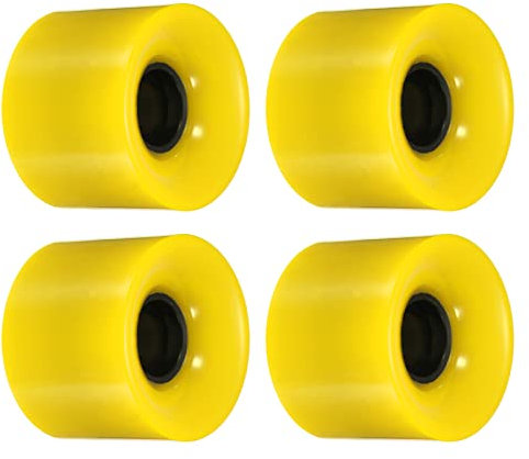 PATIKIL 4 Stück 60mm Longboard Rollen Skateboard Rad Straße Rollen für Skateboards Cruiser Räder Ersatz 78A Gelb