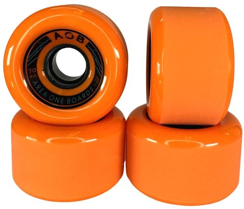 F26 AOB Premium Longboard/Cruiser 2K Ruedas (4 unidades) Juego de ruedas redondeadas calibradas rugosas (naranja 70 x 42 mm, 78 A)
