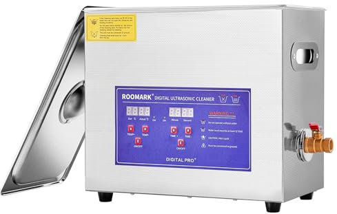 Roomark 6,5L Nettoyeur à Ultrasons pour Bijoux, Nettoyeur à Ultrasons pour Pièces, Nettoyeur de Bagues à Ultrasons 100W avec Affichage Numérique, Minuterie et Chauffage