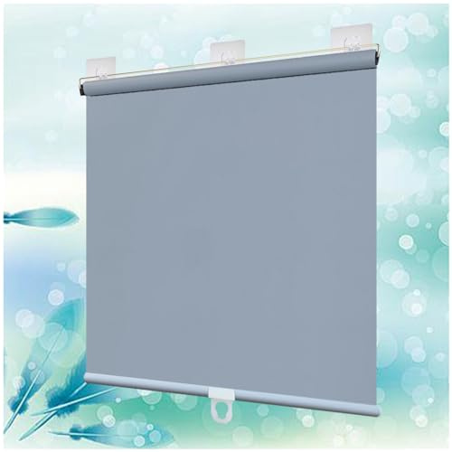 Tende a Rullo Parasole, Tenda Avvolgibile Oscuranti Protezione Solare 99%, Tende a Rullo Per Finestre, Persiane Oscuranti a Scomparsa, Persiane Temporanee, Senza Forare,grey-105x175cm/41 * 69in