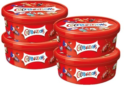 Celebrations Milk Chocolate & Biscuit Bars Sharing Tub 500g Pack of 4 (4x500g)