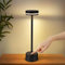 meoaow Tischlampe Kabellos LED Tischleuchte Akku - Nachttischlampe Dimmbare 3000K-6500K mit USB-C Touch Lampe Schwarz Tischlampen für Schlafzimmer Esszimmer Büro