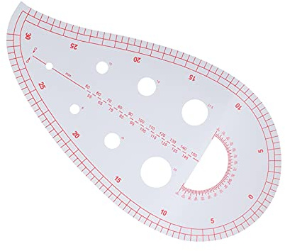 HUSHUI Règle de Courbe Française, Outil de Mesure de Couture Multifonctionnel pour la Création de Patrons et le Dessin, avec Plastique Léger et Durable, pour les Designers Tailleurs