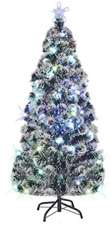vidaXL Förbelyst Julgran med Fot och LED 180 cm Julgran med Fot Gran Konstjulgran Konstgran Julpynt Juldekoration Konstgjord Julgran Julgransfot