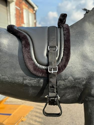 Equipride BAREBACK PAD RIDING PAD FOR PONY AND MINI HORSES WITH GIRTH AND STIRRUPS SIZE FULL-SHETLAND (Full)