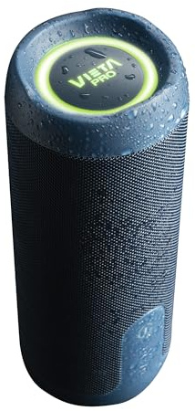 Vieta Pro Kleiner Bluetooth-Lautsprecher 5.3, leistungsstark, wasserdicht, 13-Stunden-Akku und Mikrofon. Tragbarer Lautsprecher, großer True Wireless, Aux In, USB, Sprachassistent und Lichtsystem |