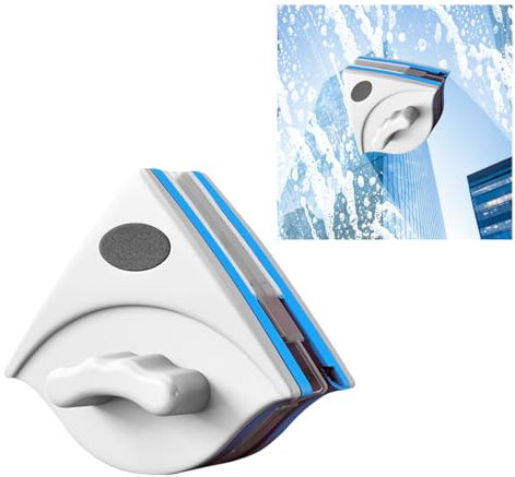 Lave-glace magnétique,Double côté Window Magnétique Cleaner, 3-8 mm Équipement professionnel pour le nettoyage des vitres avec forte poignée magnétique ergonomique