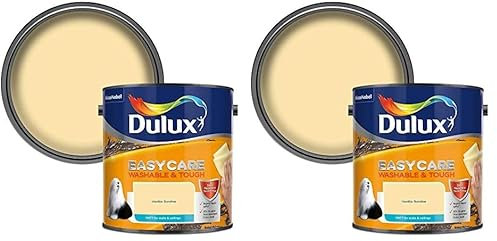 Dulux 403201 Easycare Washable & Tough Matt Emulsion Paint For Walls And Ceilings - Vanilla Sundae 2.5L (Pack of 2)