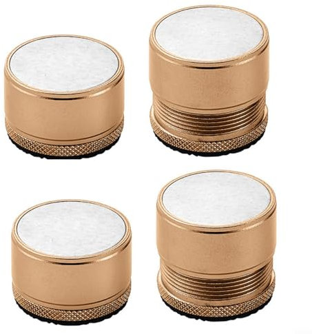 Fauhapyway Verstellbare Metall-Tischbeine, Möbelerhöhung, Erhöhung der Höhe, Verlängerungen für Bett, Tisch, Sofa, 27–40 mm, Schwarz, 4 Stück (Gold)