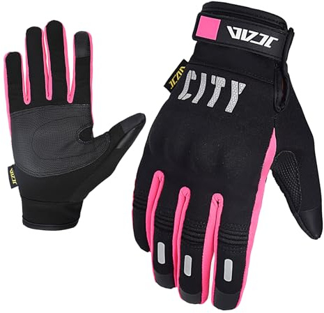 Guantes calientes para moto de invierno,Guantes deportivos térmicos impermeables para mujeres para conducción,ciclismo y conducción de motocicleta,Guantes de esquí para con función táctil (rosa