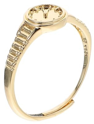 AKOOSY Vintage Justerbar Klockring i Guld för Kvinnor Unik Mini Klocksmycke med Design Bekväm Passform för Vardag och Formella Tillfällen