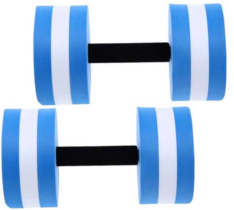 PACKOVE Mancuernas para Fitness en Piscina 2 Piezas Espuma EVA Azul Equipo de Aeróbic Acuático Resistencia Extra para Ejercicios Musculares en Adultos