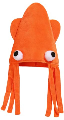 Genérico Gorro de Calamar, Disfraz de Calamar de Felpa Transpirable, Sombrero de Animal Marino, para Halloween, Navidad, de Cumpleaños, Fotografía, Espectáculos, Niños, Adultos,