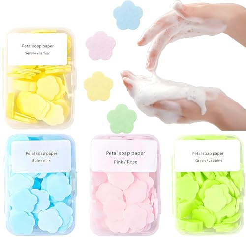 NoraGlaze Portable Soap Sheets 230 Pcs – Travel Hand Washing Paper, Mini Disposable Soap Leaves, Instant Dissolving Pocket for Camping, Hiking, Outdoor & Daily Use, Safe for Adults & Kids
