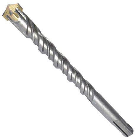 Broca SDS Plus de 12 mm de diámetro – Longitud 12 x 260 mm (ideal para taladrar en hormigón/piedra natural, mampostería, 4 puntas de metal duro, adecuado para hierro de refuerzo)