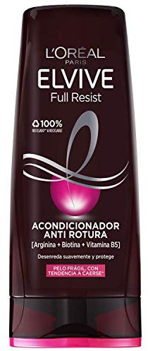 L'Oreal Paris Elvive Full Resist Acondicionador Anti Rotura para Pelo Frágil con Tendencia a Caerse, 300 ml (Paquete de 1)