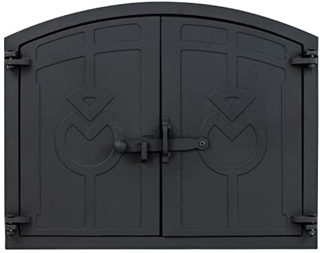 Woodside Cast Iron Outdoor Pizza/Fire Wood Oven Door, 48cm x 38cm