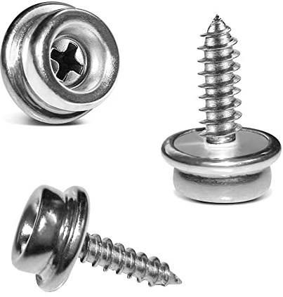 YeeBeny 50PCS Stainless Steel Screws Marine Grade Boat Canvas Snaps 3/8 Socket with Stainless Steel 5/8 Screw, Snaps for Boat Cover, Snap Screw Stud, Made of high-Quality Materials(50pcs)