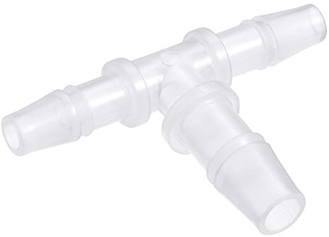 M METERXITY Barb Hose Fittings 6x8x6mm Transparent(T Shaped 3 Way) | Tee Plastic Pipe Connectors,Apply to Water Fuel
