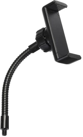 PATIKIL 6.7 Brazo Flexible Ajustable de Cuello de Cisne con Clip para Teléfono y Rosca Macho de 1/4 para La Mayoría de Adaptadores con Rosca de 1/4 Negro