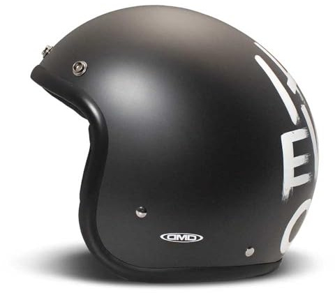 DMD Retro I Hate Everyone Matt Black Open Face Helm Jethelm Motorradhelm ECE22.06, M