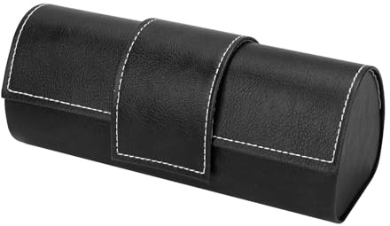 Linkidea Übergroßes Sonnenbrillenetui, Brillenetui für große Brillen, Reiseetui für Sonnenbrillen, kompatibel mit Ray-Ban Aviator Reverse/William Titanium Square/New Wayfarer (Schwarz)