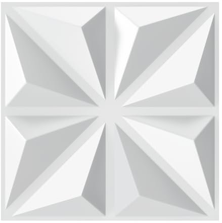 FIVMEN 3D Wandpaneele 50x50cm PVC Tapete Wandverkleidung Deckenplatten Wasserfest Hitzebeständig Gaming Zimmer Deko Wand Deko 12 Stück 3 m², S032