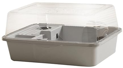 F Fityle Jaula Grande para hámster, casa para hámster con Botella de Agua Que se Puede Abrir, casa para Hacer Ejercicio, Suministros para, Gris